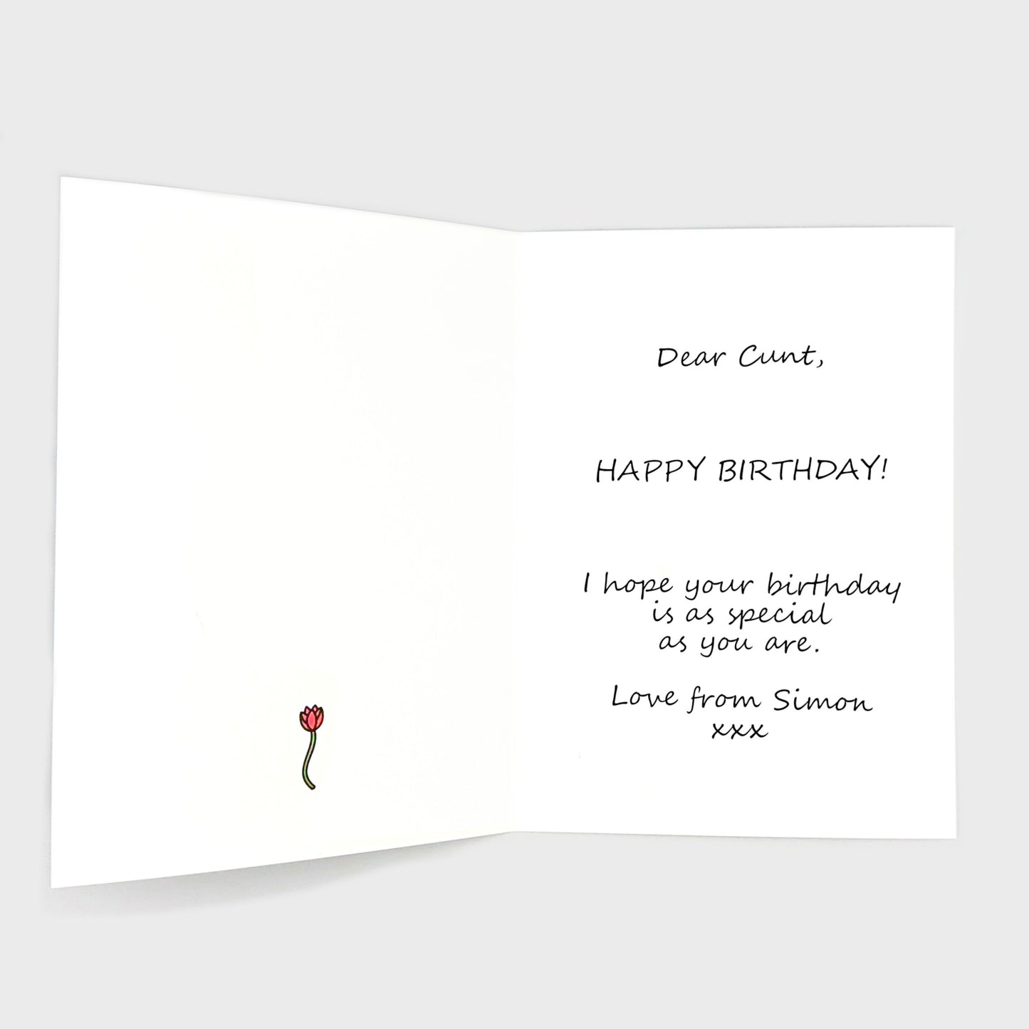 Birthday Card - Cunt Face