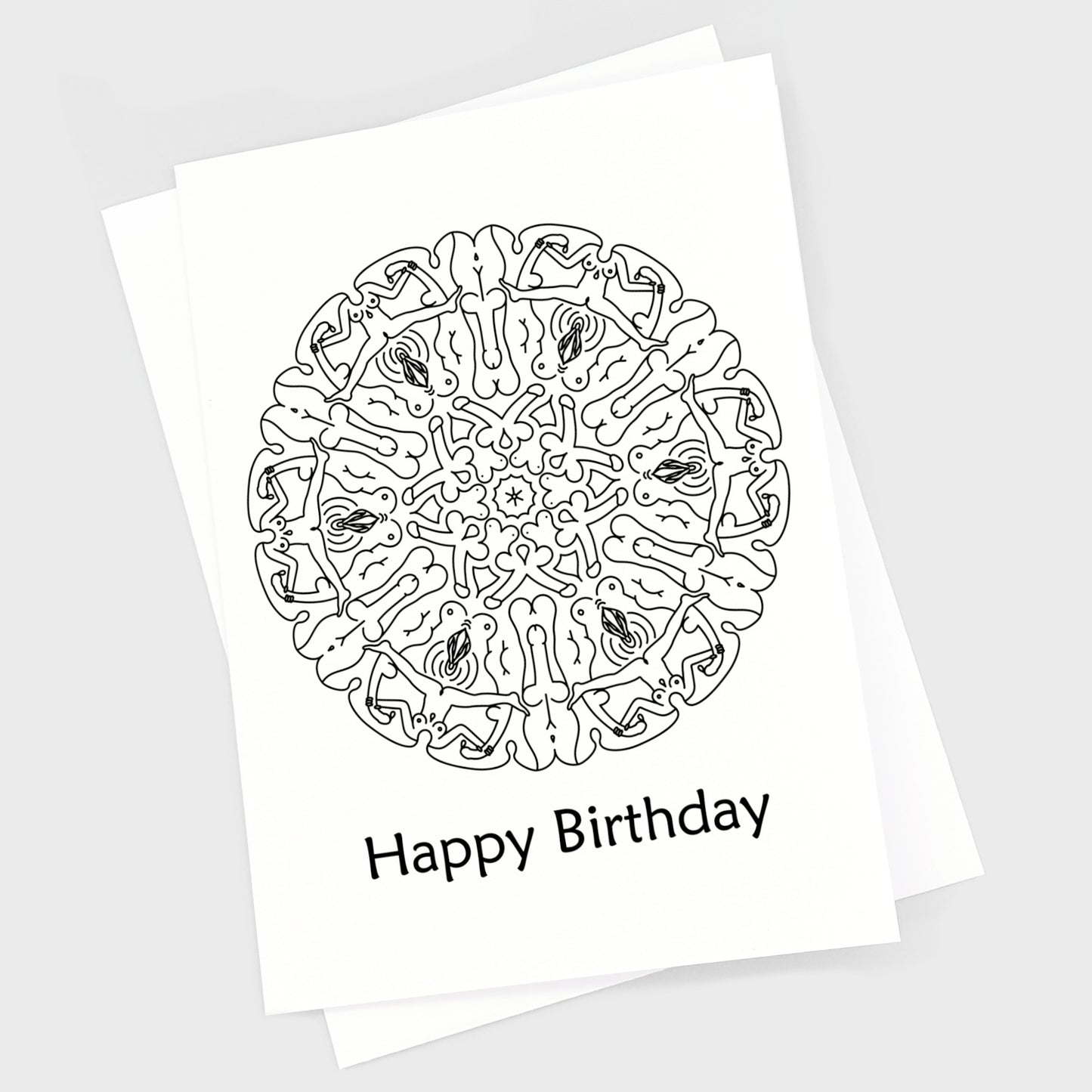 Birthday Card - Naked Mandala