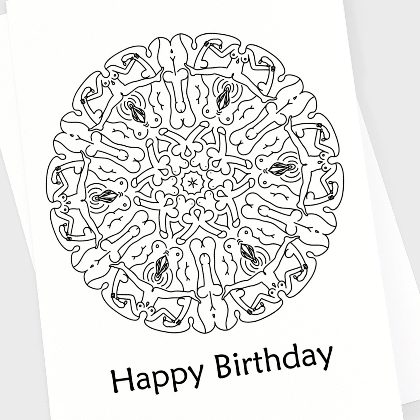 Birthday Card - Naked Mandala