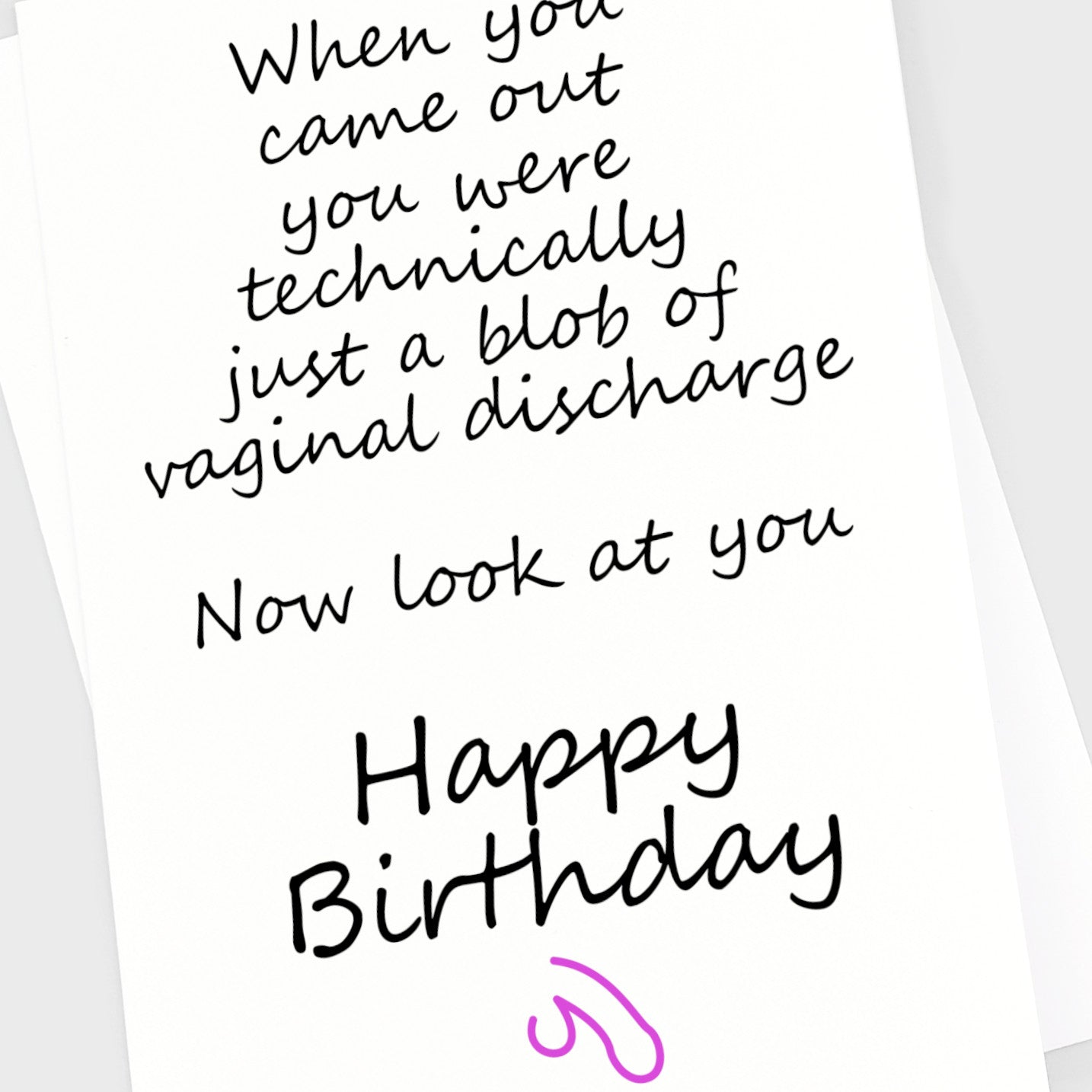 Birthday Card - Vaginal Discharge