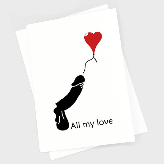 Valentine's Anniversary Card - Cock Balloon