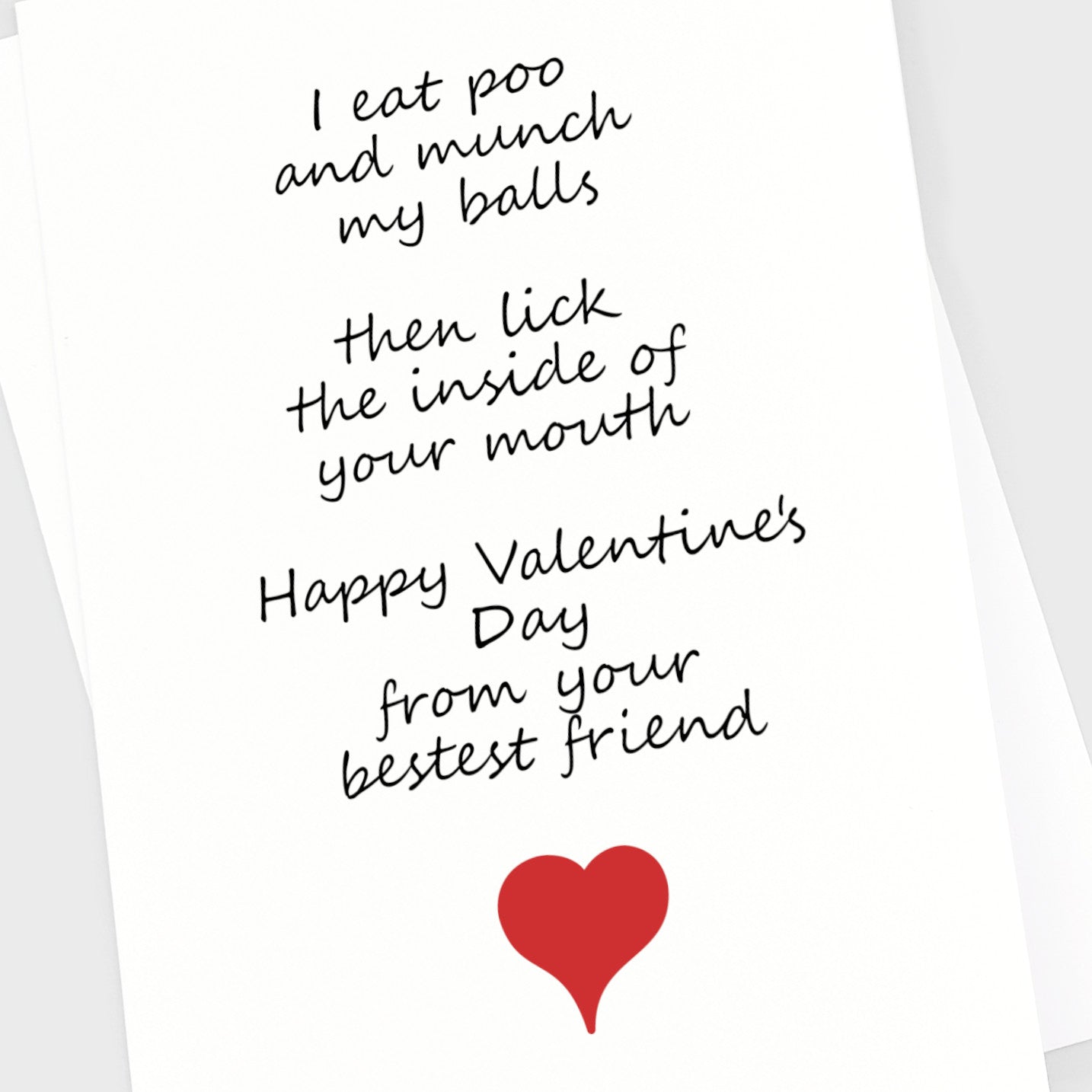 Valentine's Card - I Eat Poo