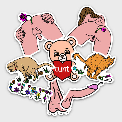 Sticker - Bum Flower Girl