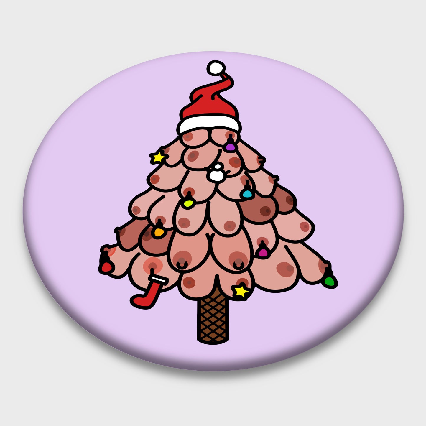 Christmas Badge - Boob Tree