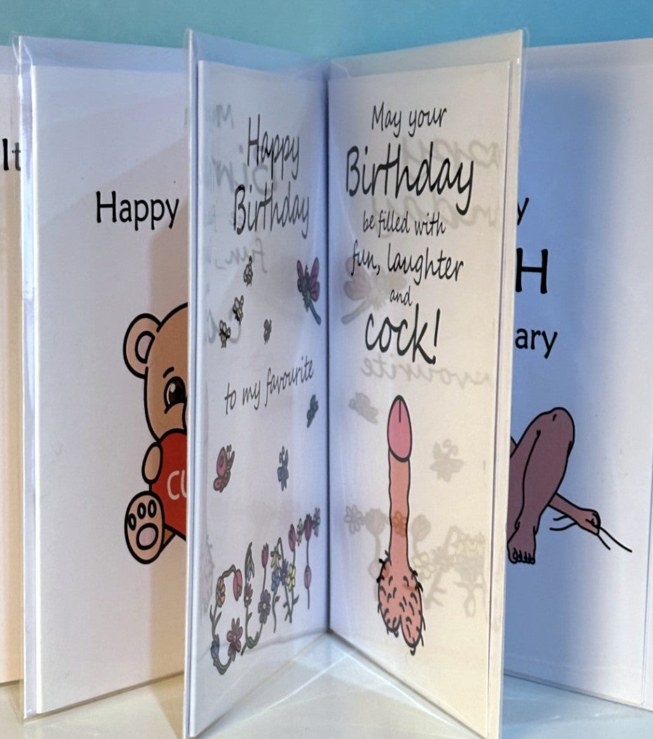 CUSTOM Birthday Cards - 8 Of Your Choice - Mr. Inappropriate 