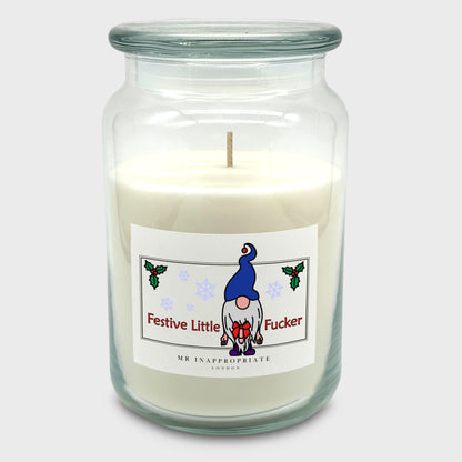 Christmas Large Candle - Festive Little Fucker