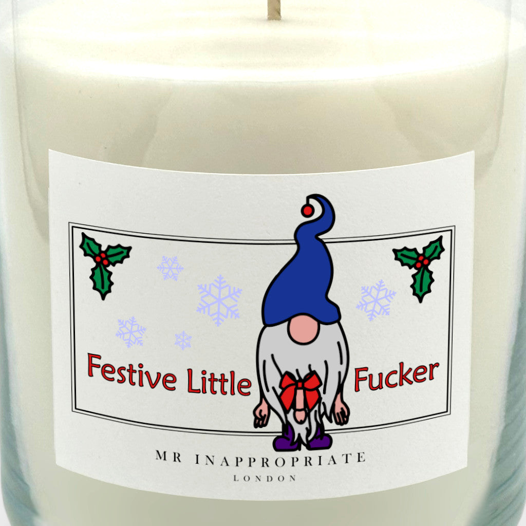 Christmas Large Candle - Festive Little Fucker