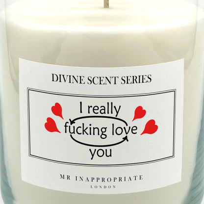 Valentine's Anniversary Large Candle - I Fucking Love You