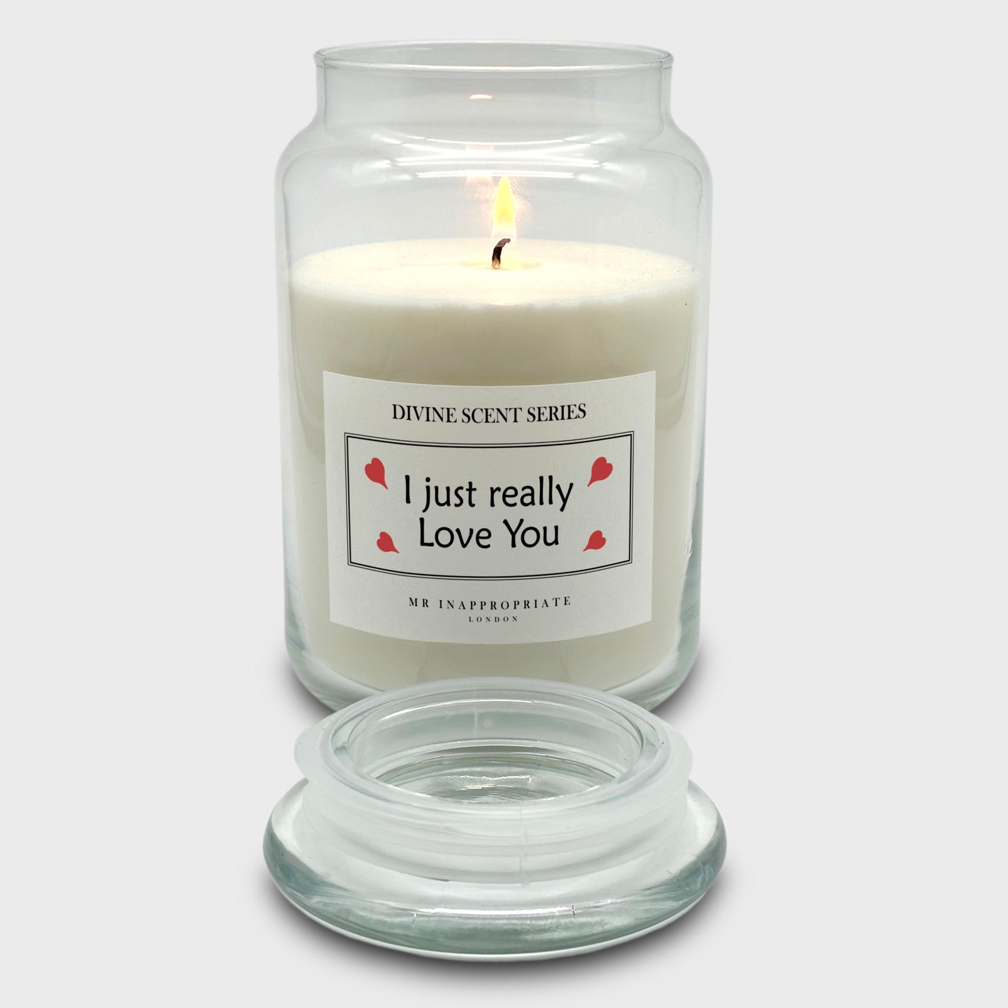 Valentine's Anniversary Large Candle - I Just Really Love You