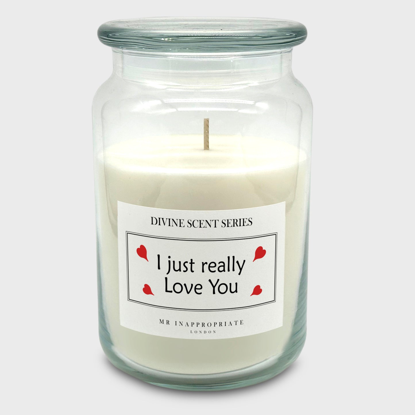 Valentine's Anniversary Large Candle - I Just Really Love You