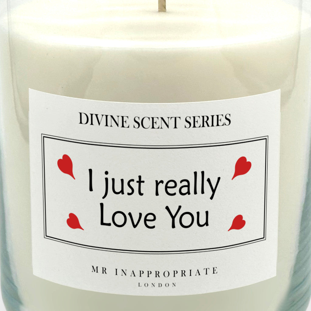 Valentine's Anniversary Large Candle - I Just Really Love You