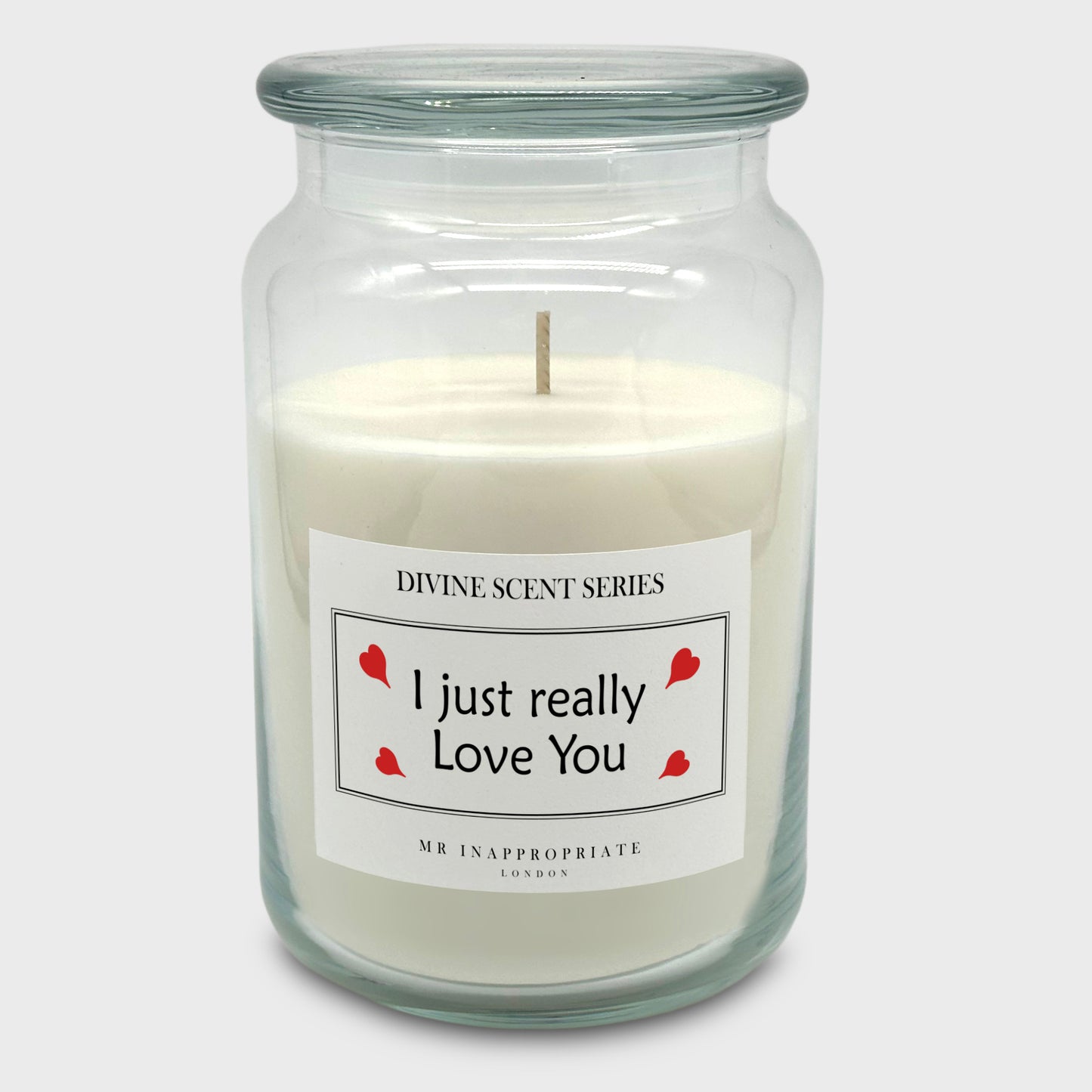 Valentine's Anniversary Large Candle - I Just Really Love You