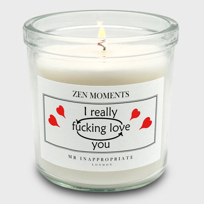 Valentine's Anniversary Medium Candle - I Fucking Love You