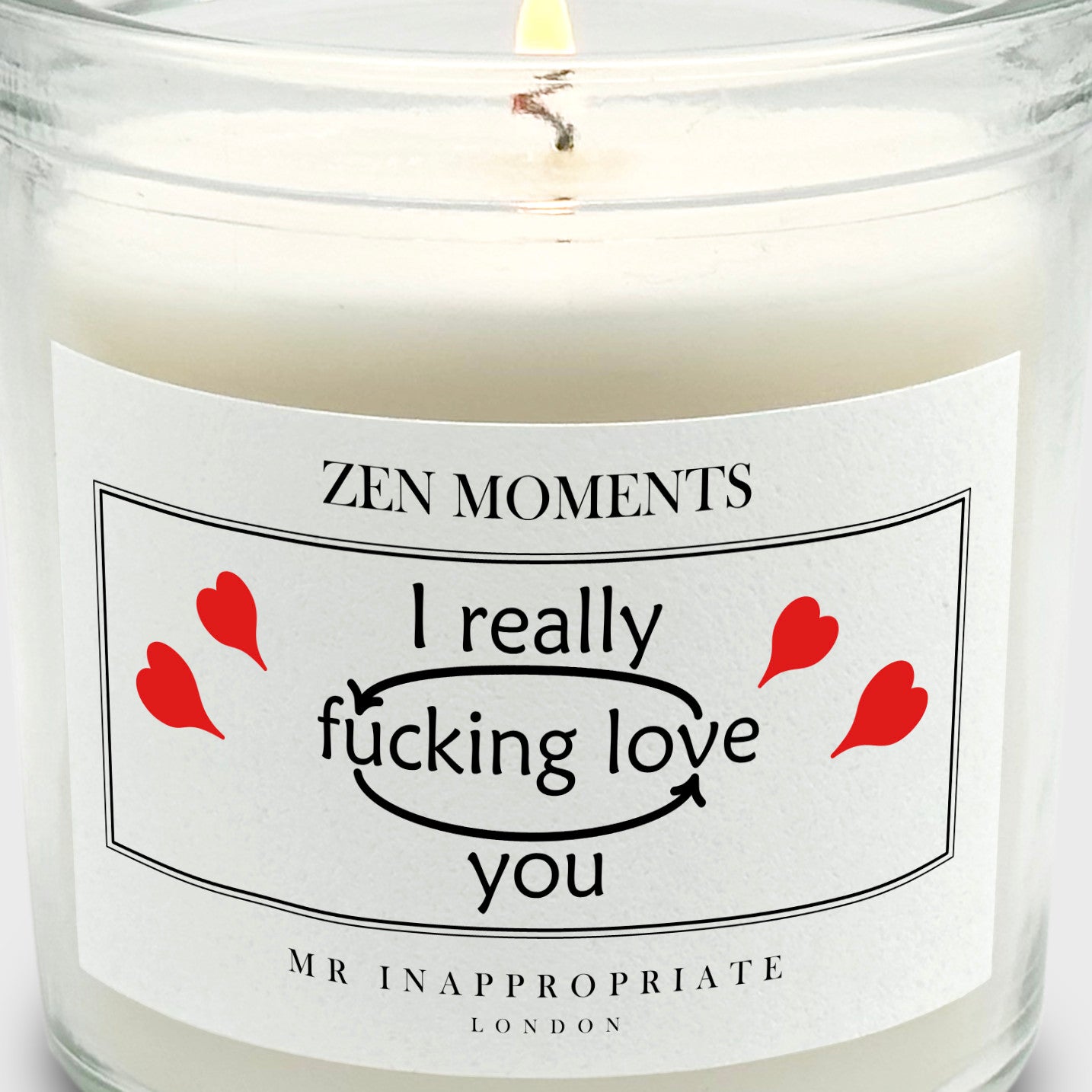 Valentine's Anniversary Medium Candle - I Fucking Love You