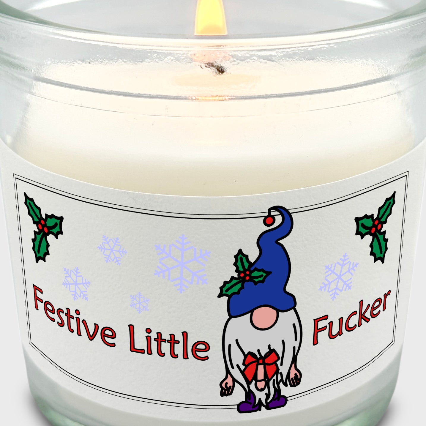 Christmas Small Candle - Festive Little Fucker