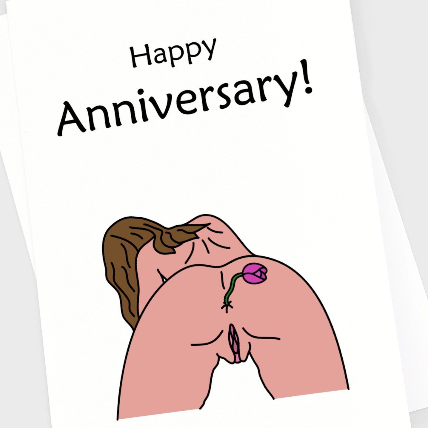 Anniversary Card - Bum Flower Girl