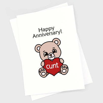 Anniversary Card - Cunt Bear