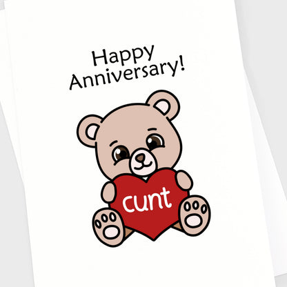 Anniversary Card - Cunt Bear