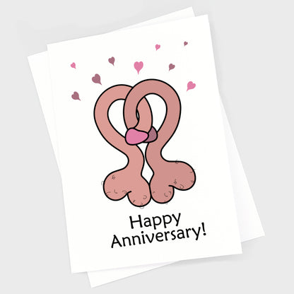 Anniversary Card - Knotted Cocks