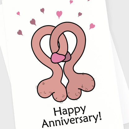 Anniversary Card - Knotted Cocks