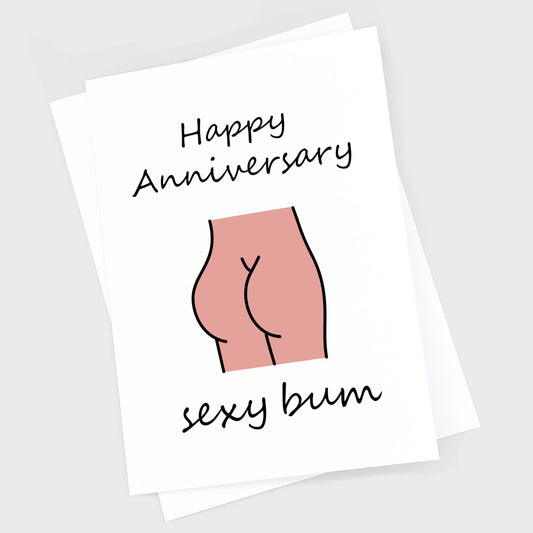 Naked sexy bum anniversary card.