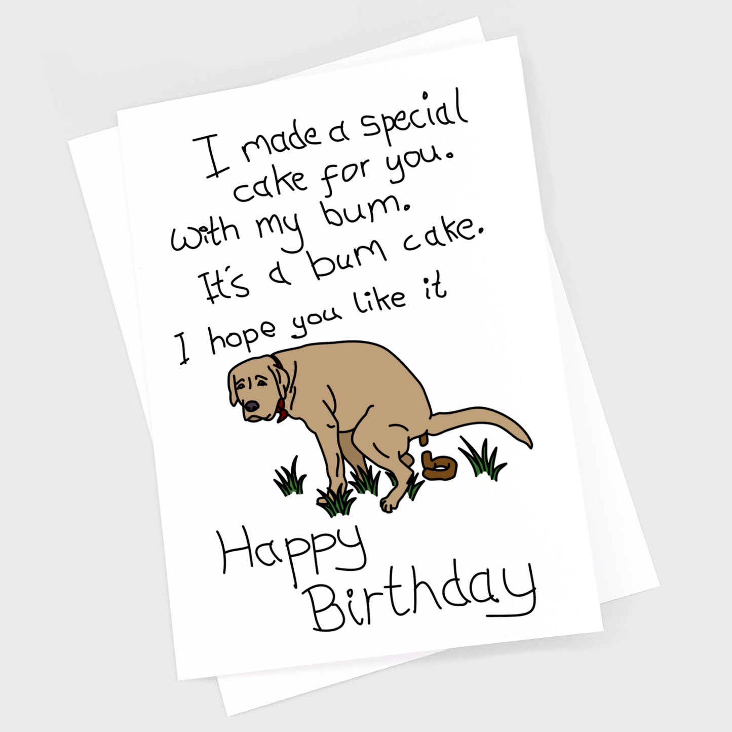 Birthday Card - Bum Cake