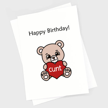 Birthday Card - Cunt Bear