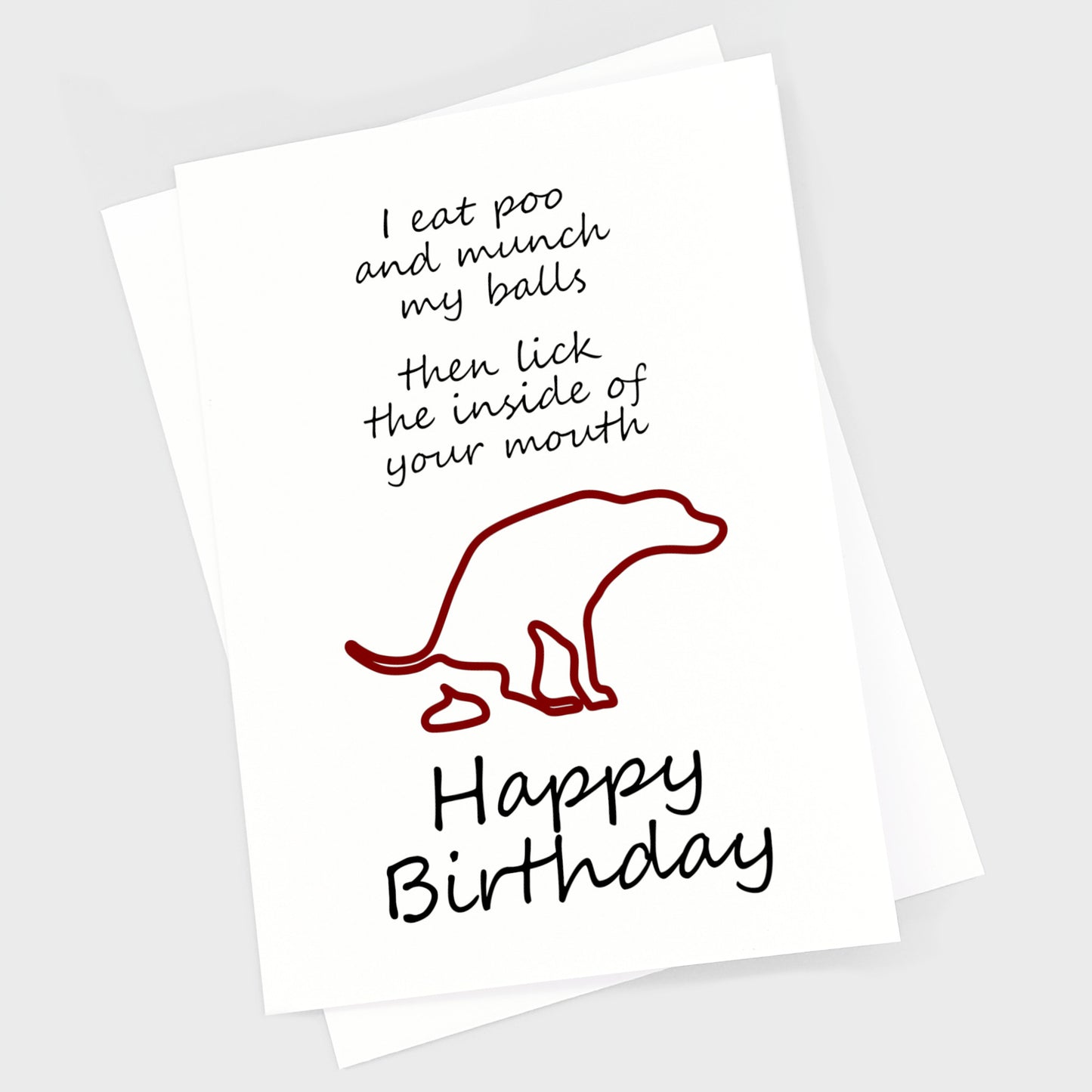 Birthday Card - I Eat Poo