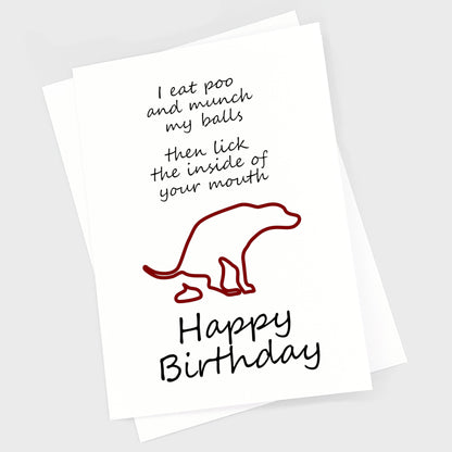 Birthday Card - I Eat Poo