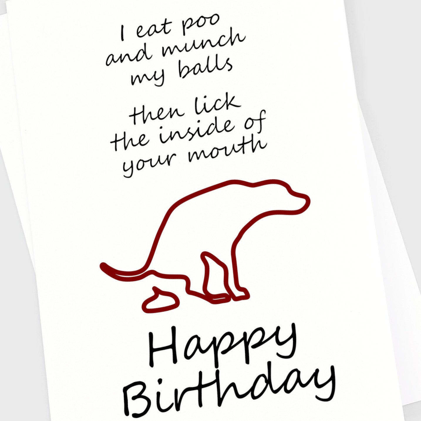 Birthday Card - I Eat Poo