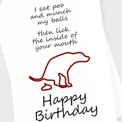 Birthday Card - I Eat Poo