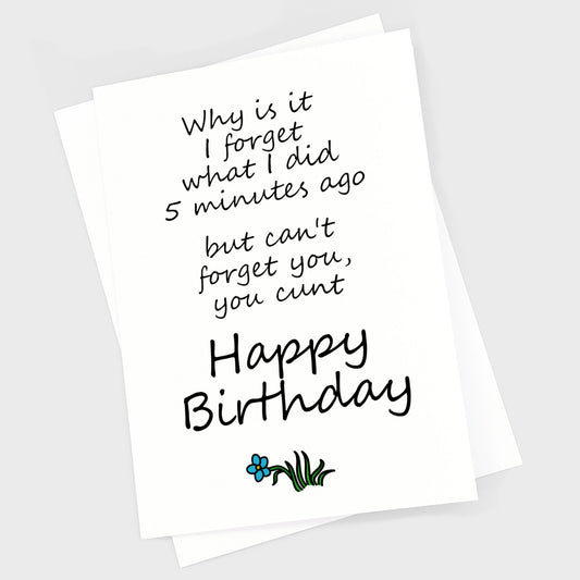 Birthday Card - Forget