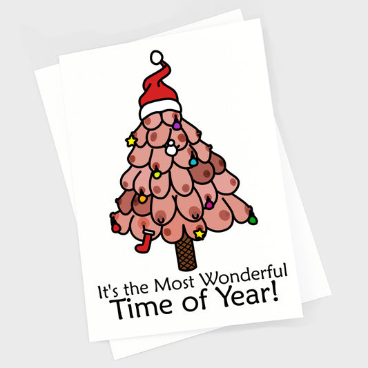 Christmas Card - Boob Tree