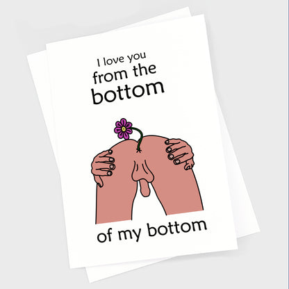 Valentine's Anniversary Card - Bum Flower Man