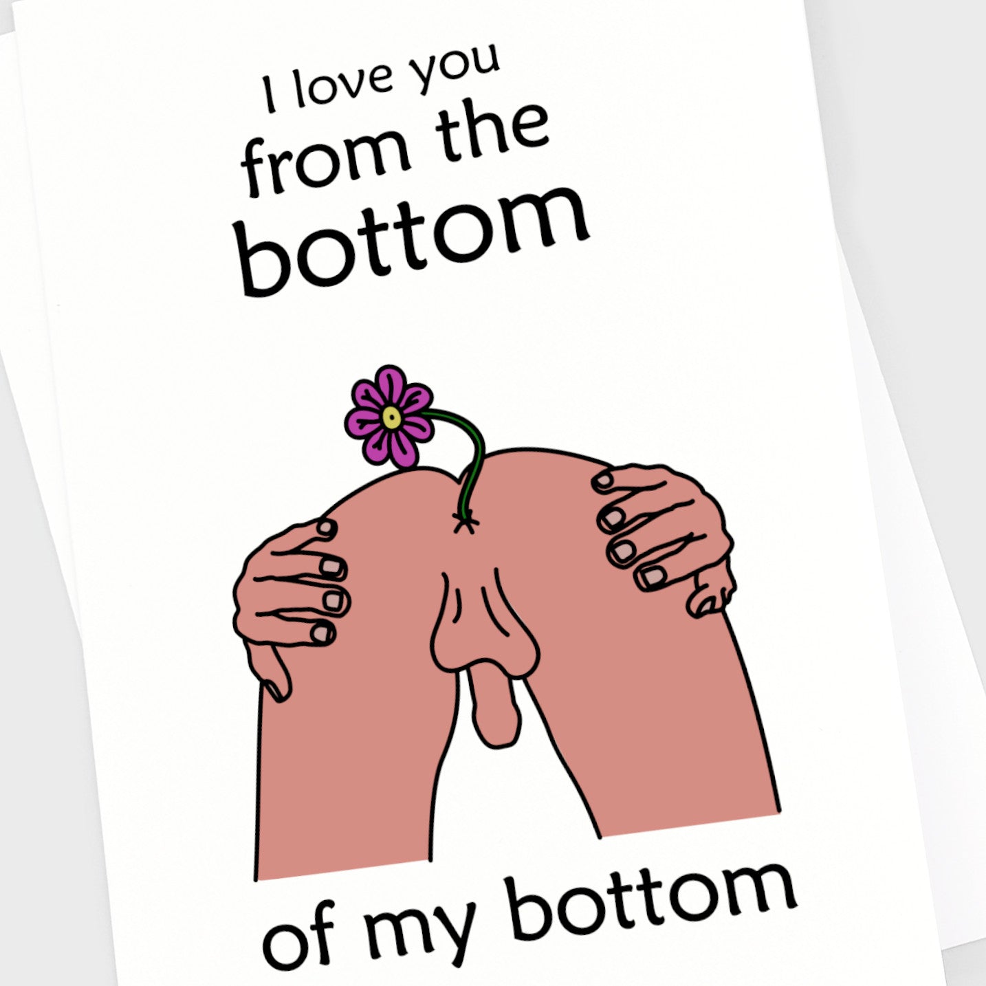 Valentine's Anniversary Card - Bum Flower Man