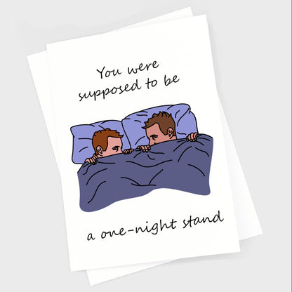 Valentine's Anniversary Card - One-Night Stand Gay