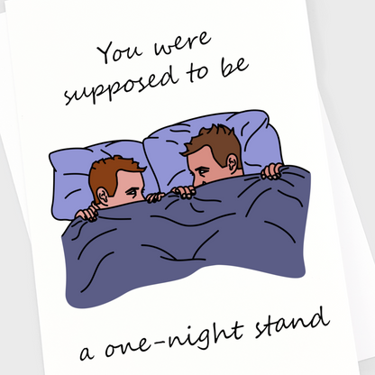 Valentine's Anniversary Card - One-Night Stand Gay