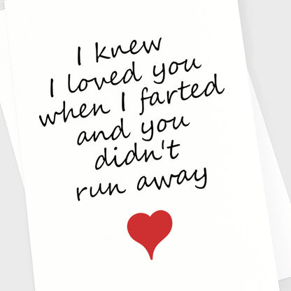 Valentine's Anniversary Card - I Knew