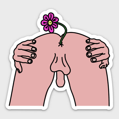 Sticker - Bum Flower Man