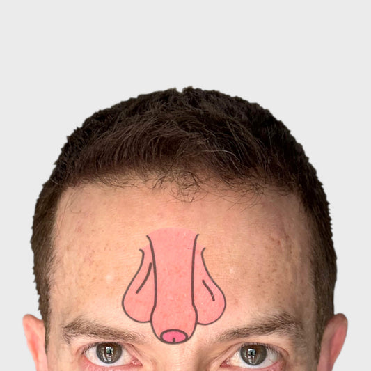 Forehead Tattoo - Cock