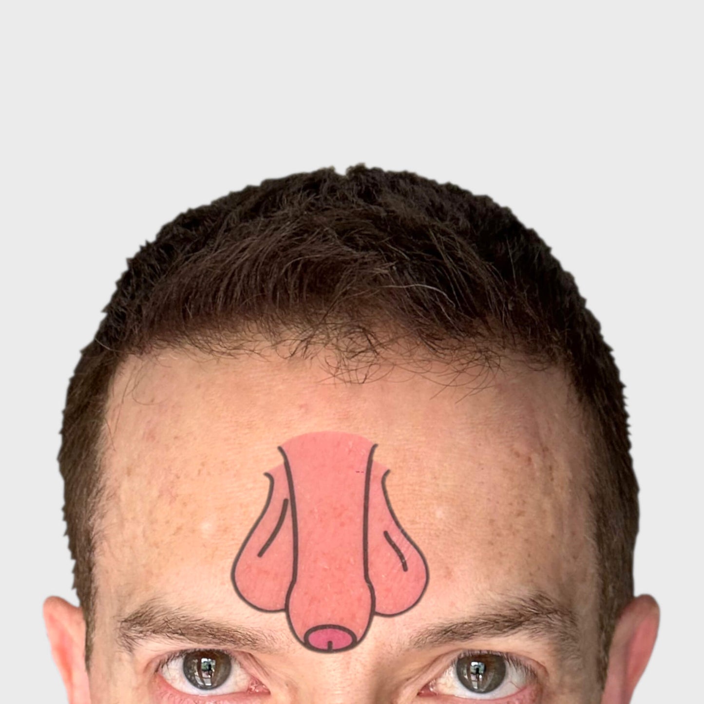 Forehead Tattoo - Cock