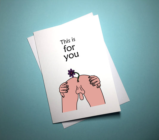 Valentine's Anniversary Card - Flower Man - Mr. Inappropriate 