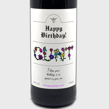 Wine Labels (x2) - Birthday Cunt