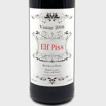 Christmas Wine Labels (x2) - Elf Piss