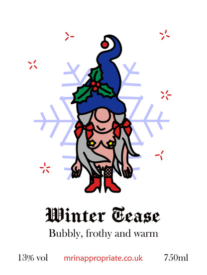 Christmas Wine Labels (x2) - Winter Tease