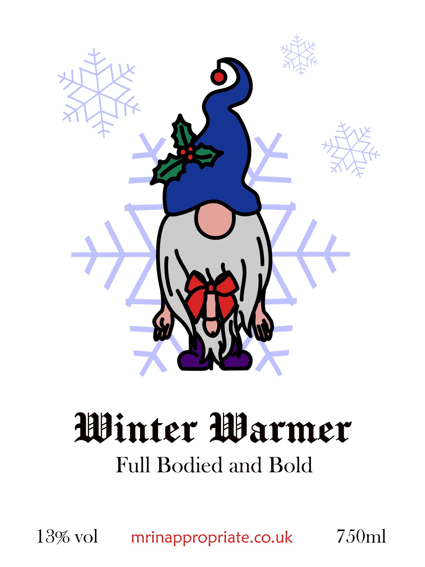 Wine Labels (x2) - Winter Warmer