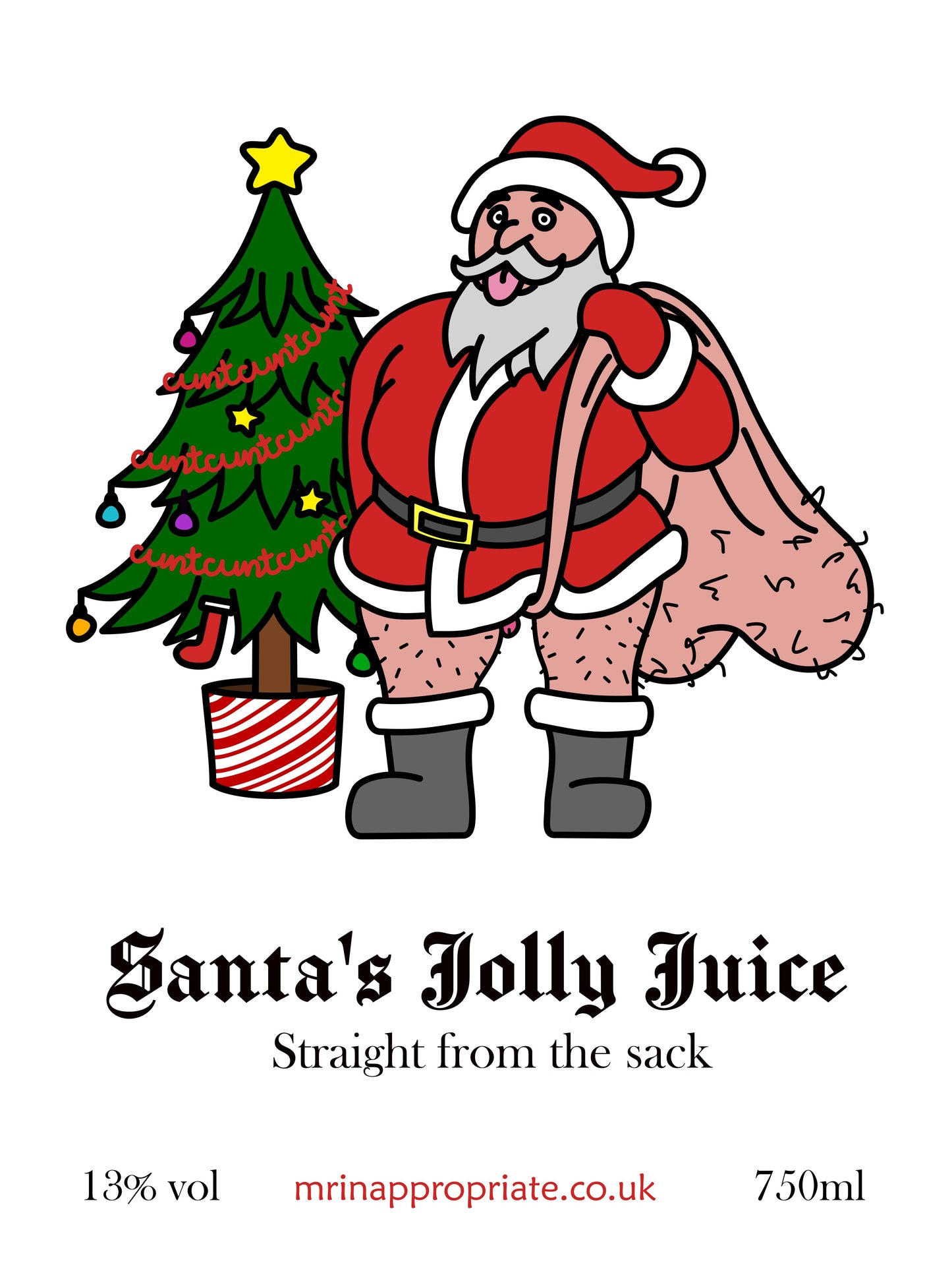 Christmas Wine Labels (x2) - Santa's Jolly Juice