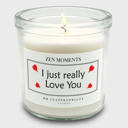 Valentine's Anniversary Medium Candle - I Just Really Love You