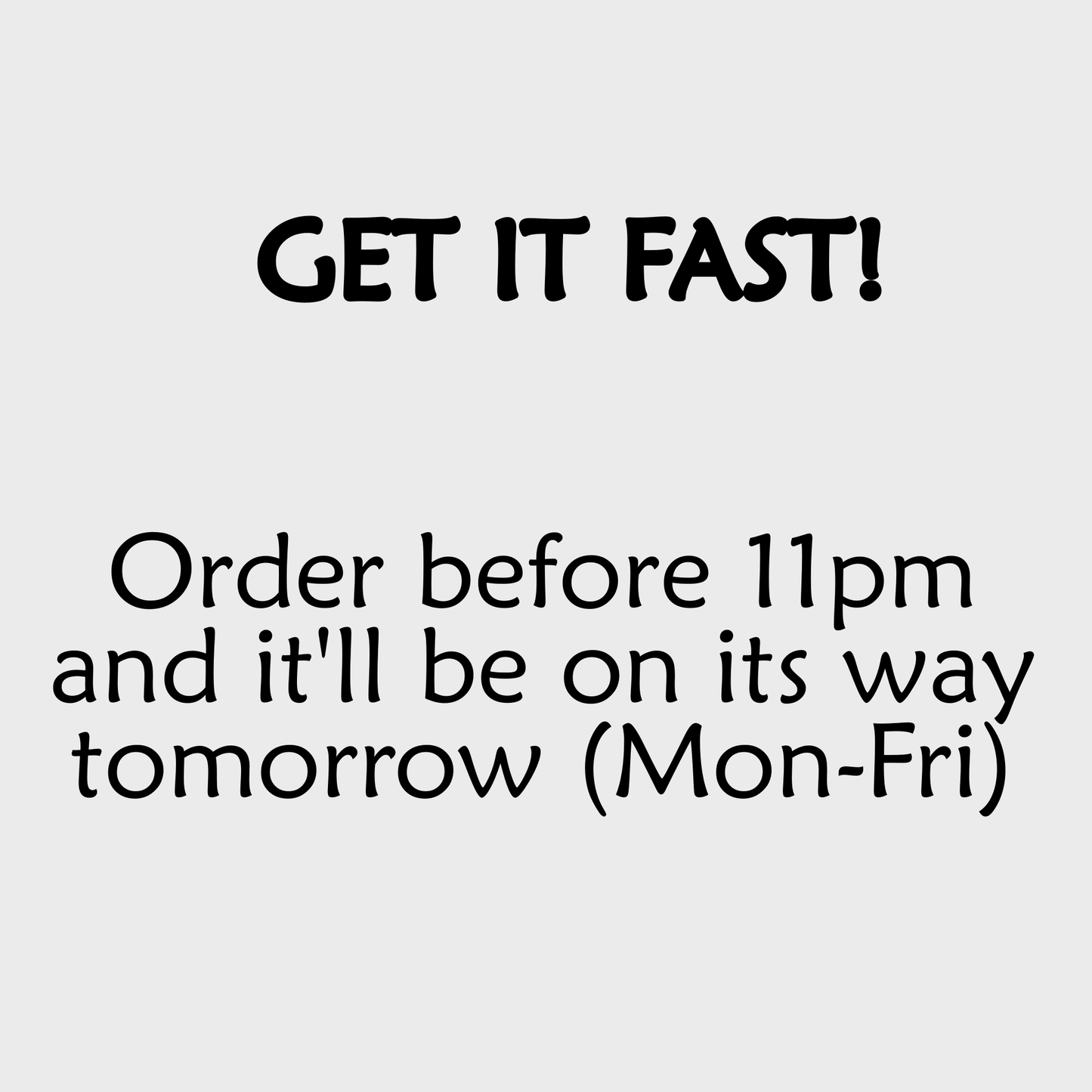 Next day shipping infographic