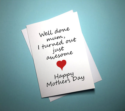 Mother's Day Card - Just Awesome - Mr. Inappropriate 